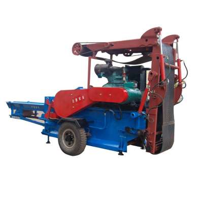 Forest wood log chipping machine